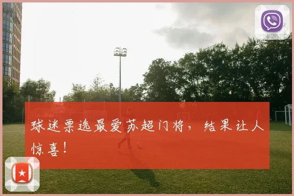 球迷票选最爱苏超门将,结果让人惊喜!